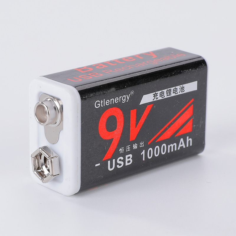 9V USB-C rechargeable battery